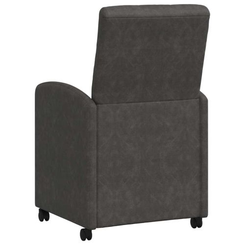 Столове с Колела 2 pcs Черно 58 x 67 x 97 см Изкуствена