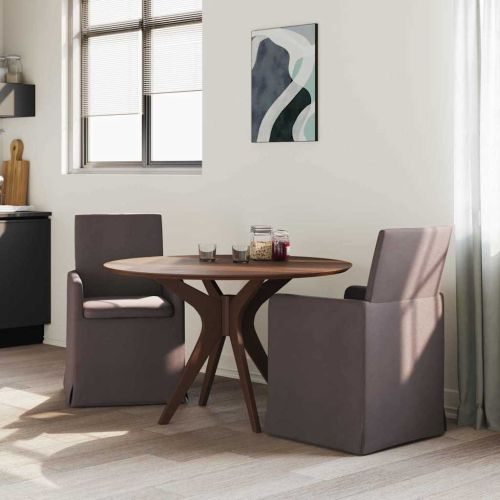Обедени столове 2 pcs Тъмнокафяв 57 x 67 x 95 см текстил