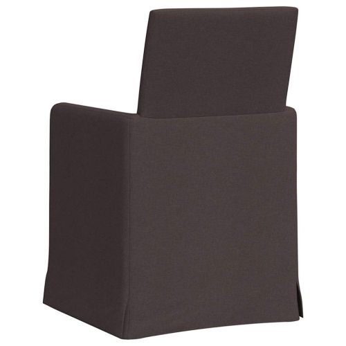 Обедени столове 2 pcs Тъмнокафяв 57 x 67 x 95 см текстил