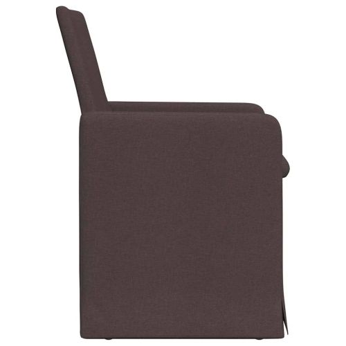 Обедени столове 2 pcs Тъмнокафяв 57 x 67 x 95 см текстил