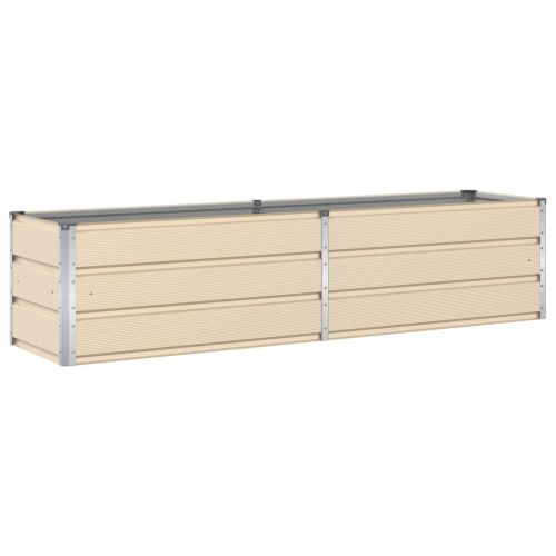 Кашпа Слонова кост 195 x 50 x 45 см Галванизирана стомана