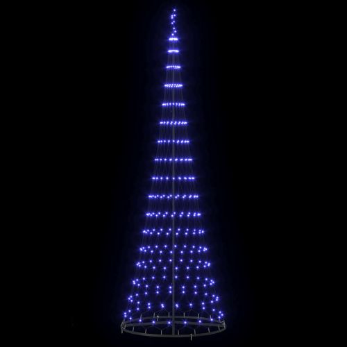 LED Коледна Елха Синьо 302,5 см Метал