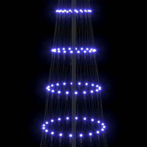 LED Коледна Елха Синьо 302,5 см Метал