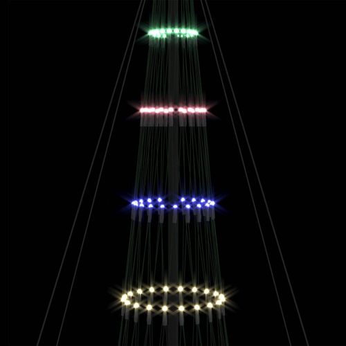 LED Коледна Елха Многоцветен 399 см Метал