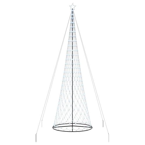 LED Коледна Елха с 555 LED светодиода Хладно бяло 500 cm Метал