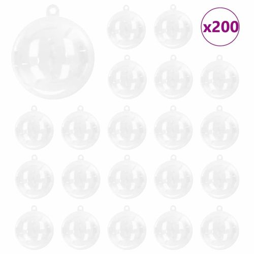Комплект коледни топки 200 pcs Прозрачен Ø 5 см
