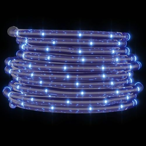 Светещо въже с 2400 LED светодиода Студено бяло 100 m ПВЦ