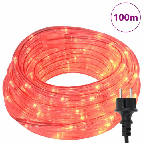 Светещо въже с 2400 LED светодиода Червено 100 m ПВЦ