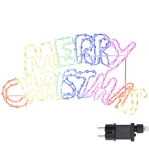 Коледен знак с 240 LED светодиода Многоцветен 99,5 x 54 см ПВЦ