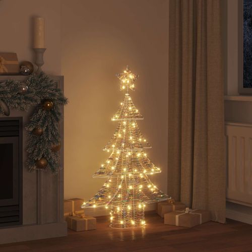 Коледно дърво с 120 LED светодиода Топло бяло 120,5 cm PET