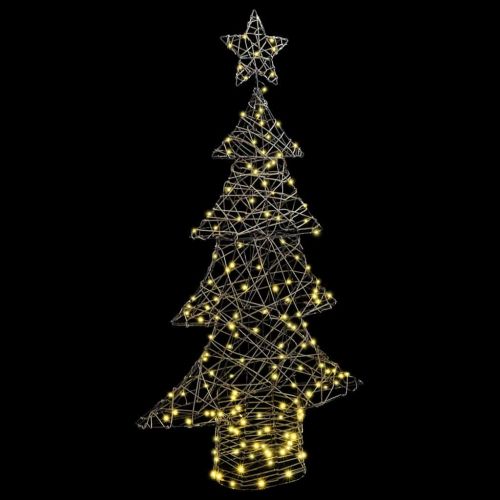 Коледно дърво 160 LED светодиода Топло бяло 150 cm Ратан
