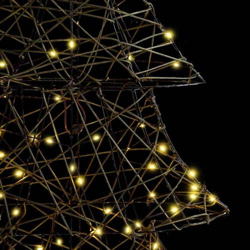 Коледно дърво 160 LED светодиода Топло бяло 150 cm Ратан