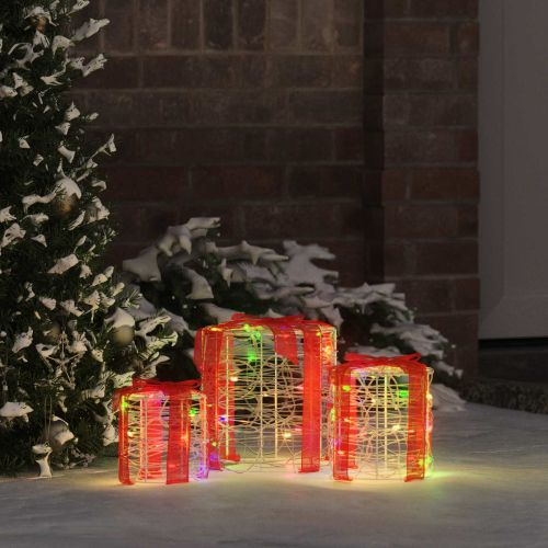 Декорация на подаръчна кутия 3 pcs цветно 20 x 20 x 21 см Акрил