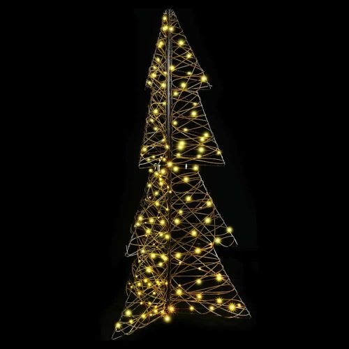 Коледно дърво с 160 LED светодиода Топло бяло 150 cm Ратан
