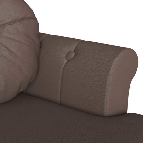 Пейка Честърфилд Кафяво 120.5 x 65 x 75 см Изкуствена