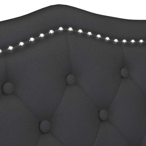 Пейка Честърфилд Черно 120.5 x 65 x 75 см Изкуствена