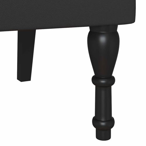 Пейка Честърфилд Черно 120.5 x 65 x 75 см Изкуствена