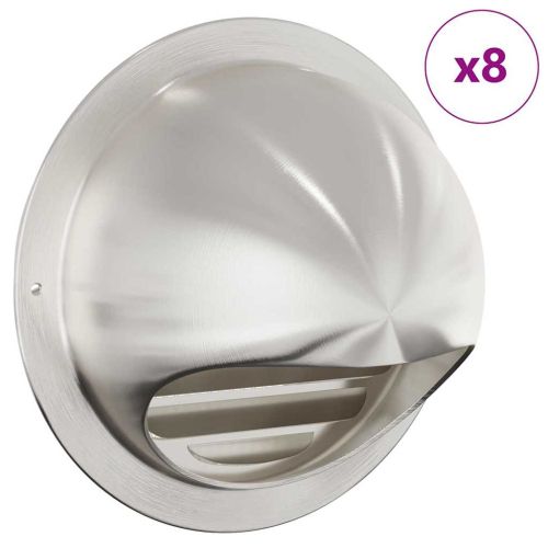Предпазители за въздушна вентилация 8 pcs Сребрист 150 mm