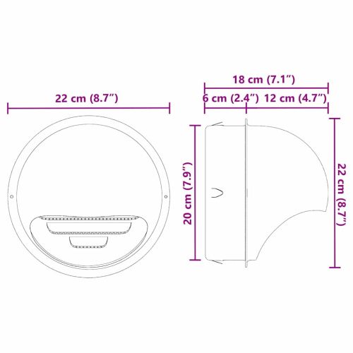 Предпазители за въздушна вентилация 8 pcs Сребрист 200 mm