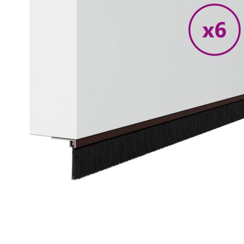 Запечатващи четки за врата с винтово закрепване 6 pcs Кафяво