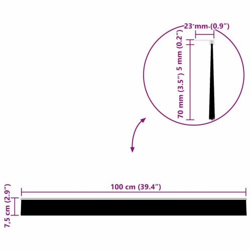 Самозалепващи се четки за уплътняване на врати 6 pcs Сребрист