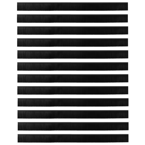 Самозалепващи се четки за уплътняване на врати 12 pcs Черно