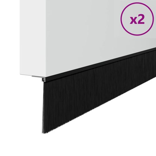 Запечатващи четки за врата с винтово закрепване 2 pcs Черно