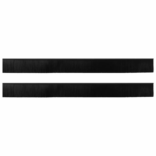 Запечатващи четки за врата с винтово закрепване 2 pcs Черно