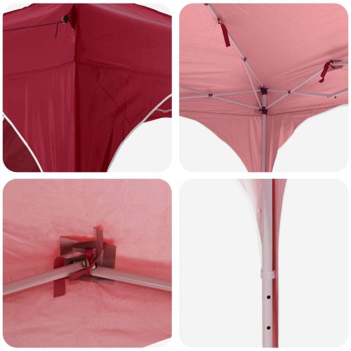 Поп-ъп парти палатка Бургундско червен 575 x 288 x 245 см