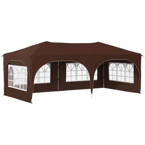 Поп-ъп парти палатка Кафяво 575 x 288 x 245 см Оксфордска тъкан