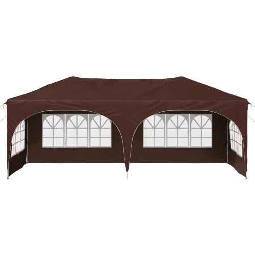 Поп-ъп парти палатка Кафяво 575 x 288 x 245 см Оксфордска тъкан