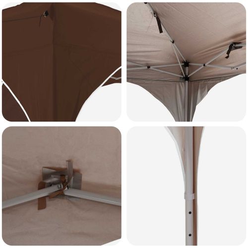 Поп-ъп парти палатка Кафяво 575 x 288 x 245 см Оксфордска тъкан