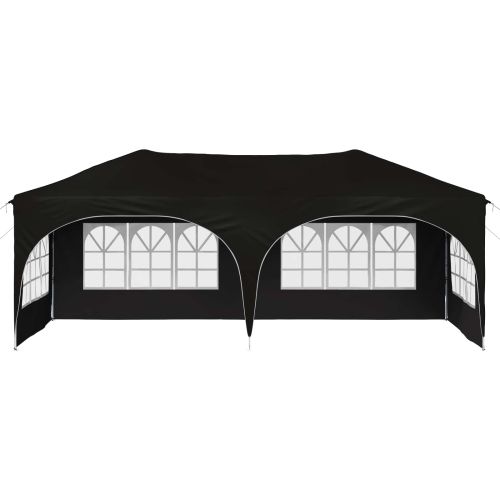 Поп-ъп парти палатка Черно 575 x 288 x 245 см Оксфордска тъкан