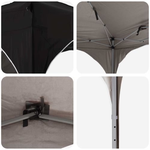 Поп-ъп парти палатка Черно 575 x 288 x 245 см Оксфордска тъкан