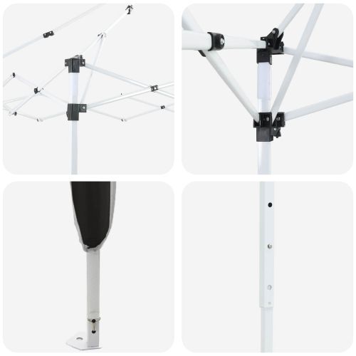 Поп-ъп парти палатка Черно 575 x 288 x 245 см Оксфордска тъкан