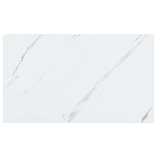 Стенен рафт 2 pcs Бял мрамор 40 x 23,5 x 4 см Инженерно дърво
