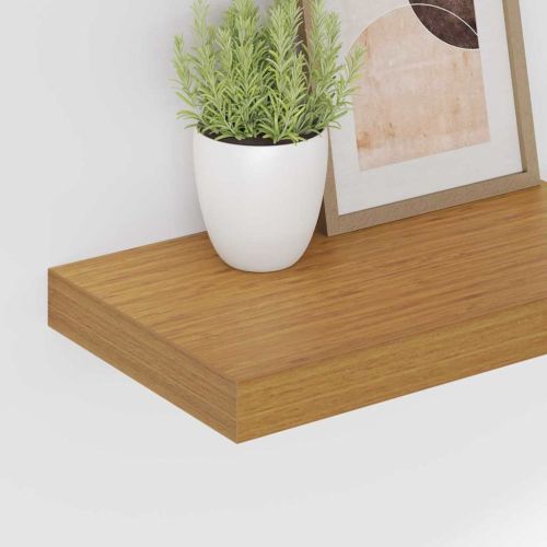 Стенен рафт 2 pcs Бежово 40 x 23,5 x 4 см Инженерно дърво