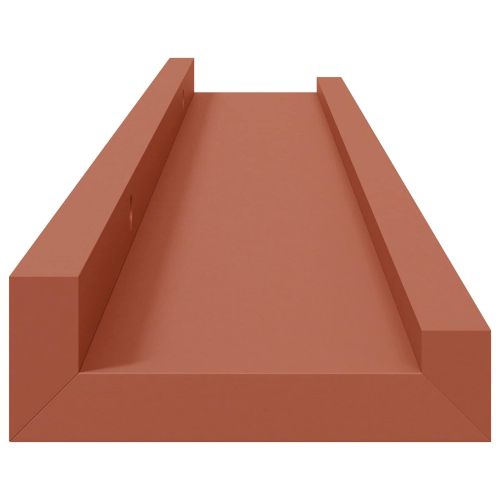 Стенен рафт с рафт 2 pcs Червено 60 x 9 x 3 cm Инженерно дърво