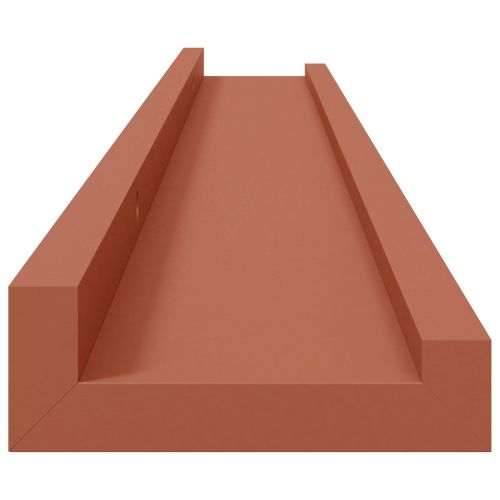 Стенен рафт с рафт 2 pcs Червено 80 x 9 x 3 cm Инженерно дърво