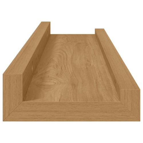 Стенен рафт с рафт 2 pcs Кафяво 40 x 9 x 3 cm Инженерно дърво