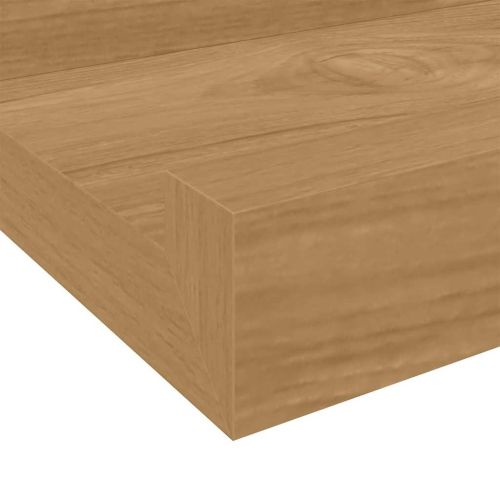 Стенен рафт с рафт 2 pcs Кафяво 40 x 9 x 3 cm Инженерно дърво