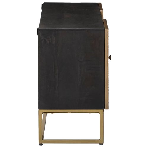 ТВ шкаф с чекмедже с рафт с врата Месинг 105 x 30 x 50 см