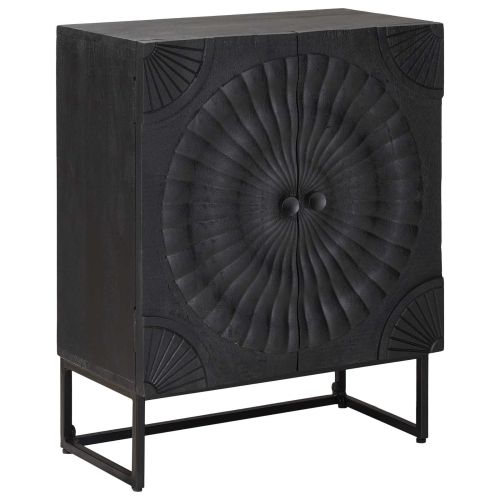 Служебен шкаф Черен 55 x 30 x 70 см