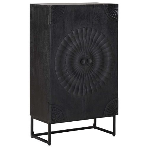 Висок шкаф Черен 55 x 30 x 95 см