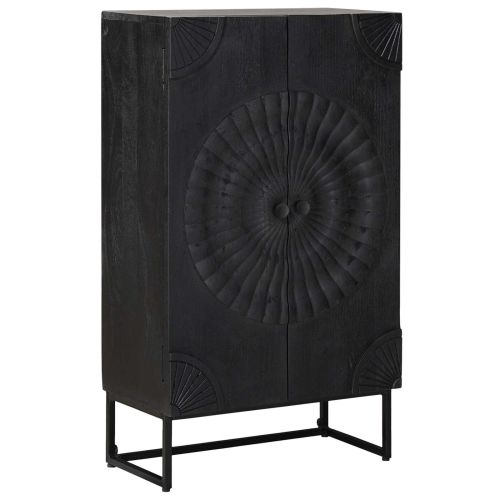 Висок шкаф Черен 55 x 30 x 95 см