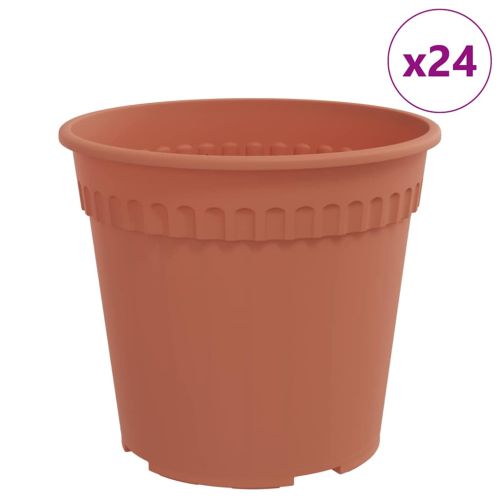 Кръгла саксия за цветя 24 pcs Червено тухла Ø 17 x 14 см