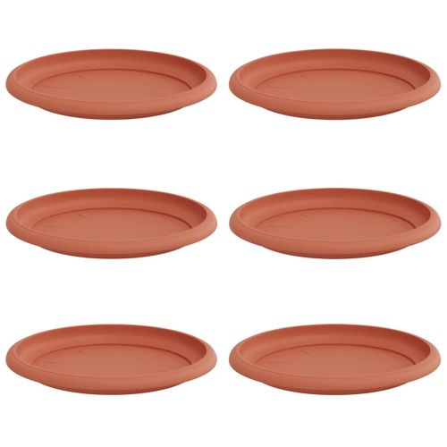Кръгъл поднос за цветя 6 pcs Червено тухла Ø 19 x 2 см