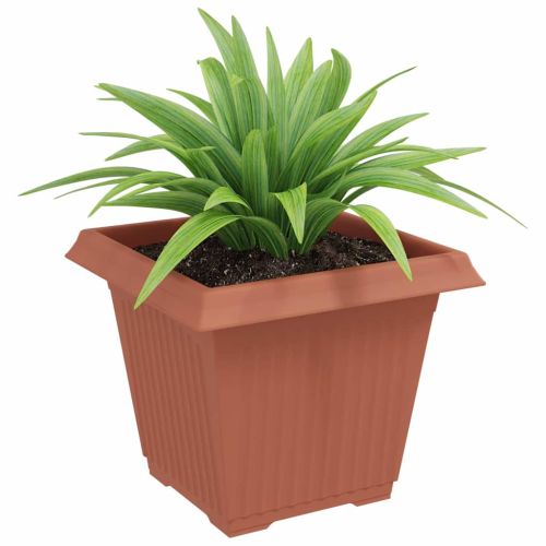 Квадратна цветна саксия 6 pcs Червено тухла 38 x 38 x 30 см
