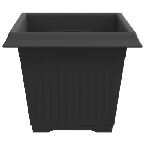 Квадратна цветна саксия 6 pcs Черно 28,5 x 28,5 x 22 см