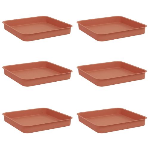 Квадратен цветен поднос 6 pcs Червено тухла 15 x 15 x 2 см